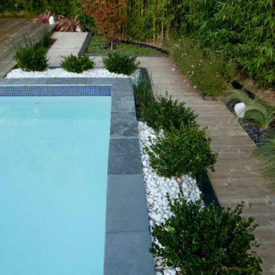 Aménagement création piscine jardin Biarritz