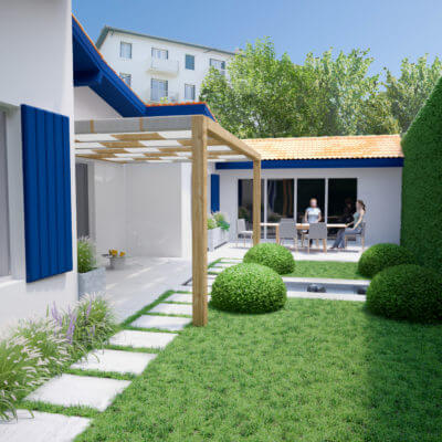 Paysagiste Anglet conception jardin 3D