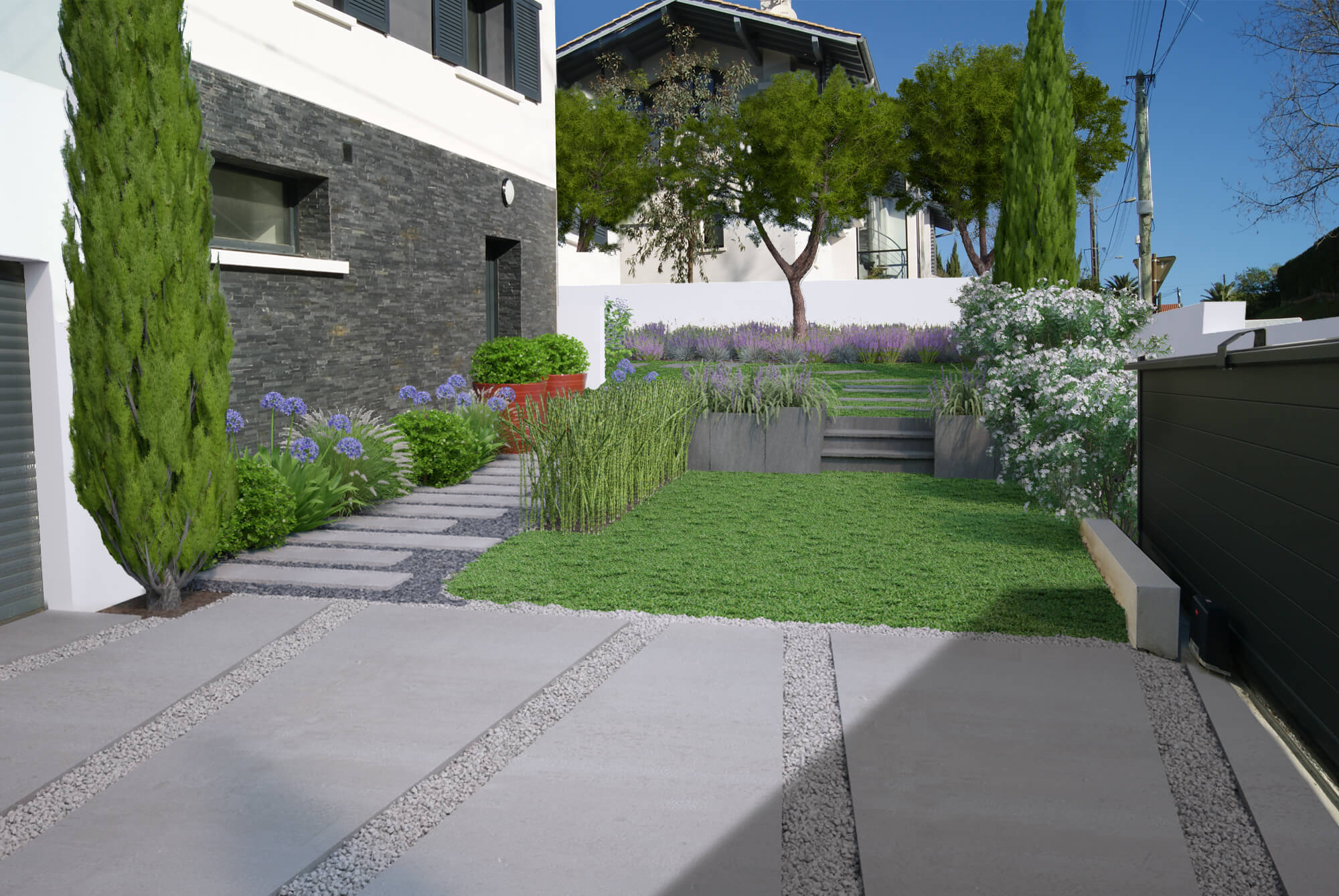 Jardin moderne Bidart