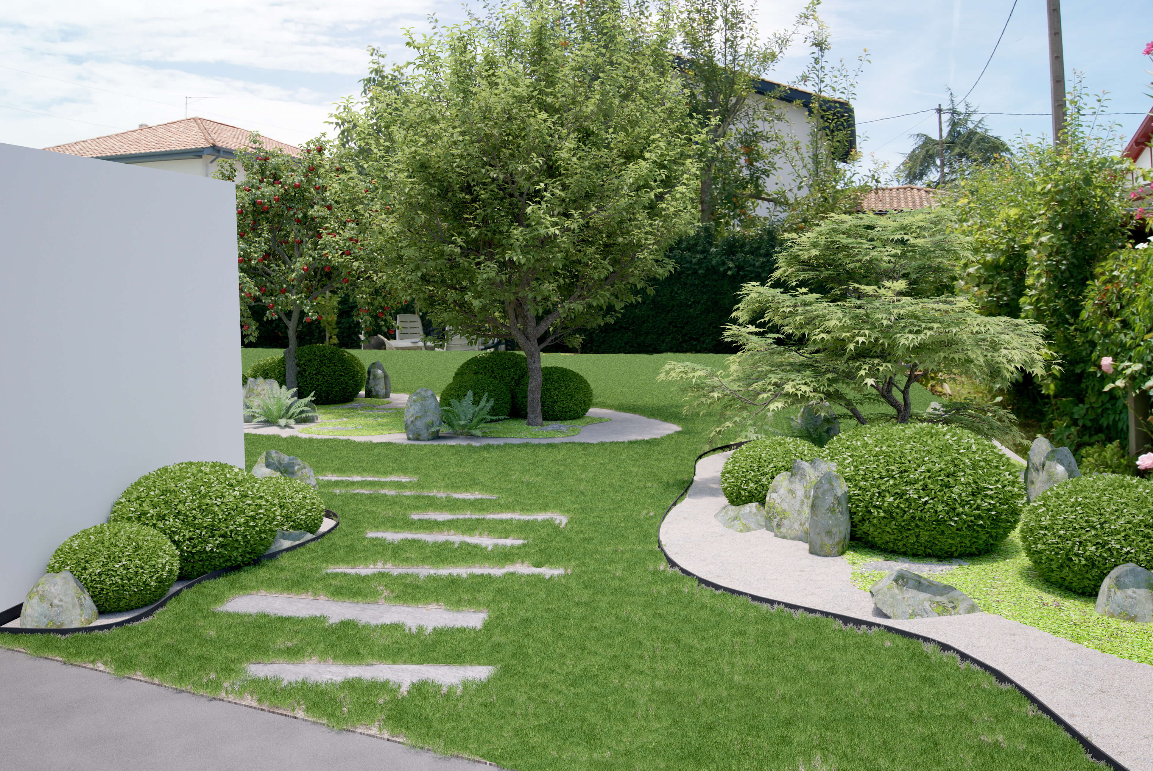 Paysagiste Pays Basque création jardin zen