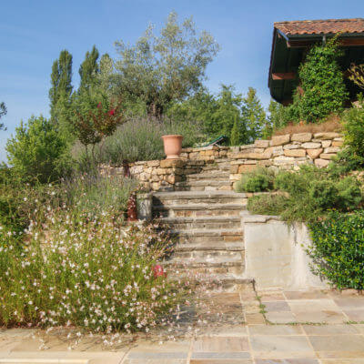 Création d'un jardin de campagne basque à Arcangues