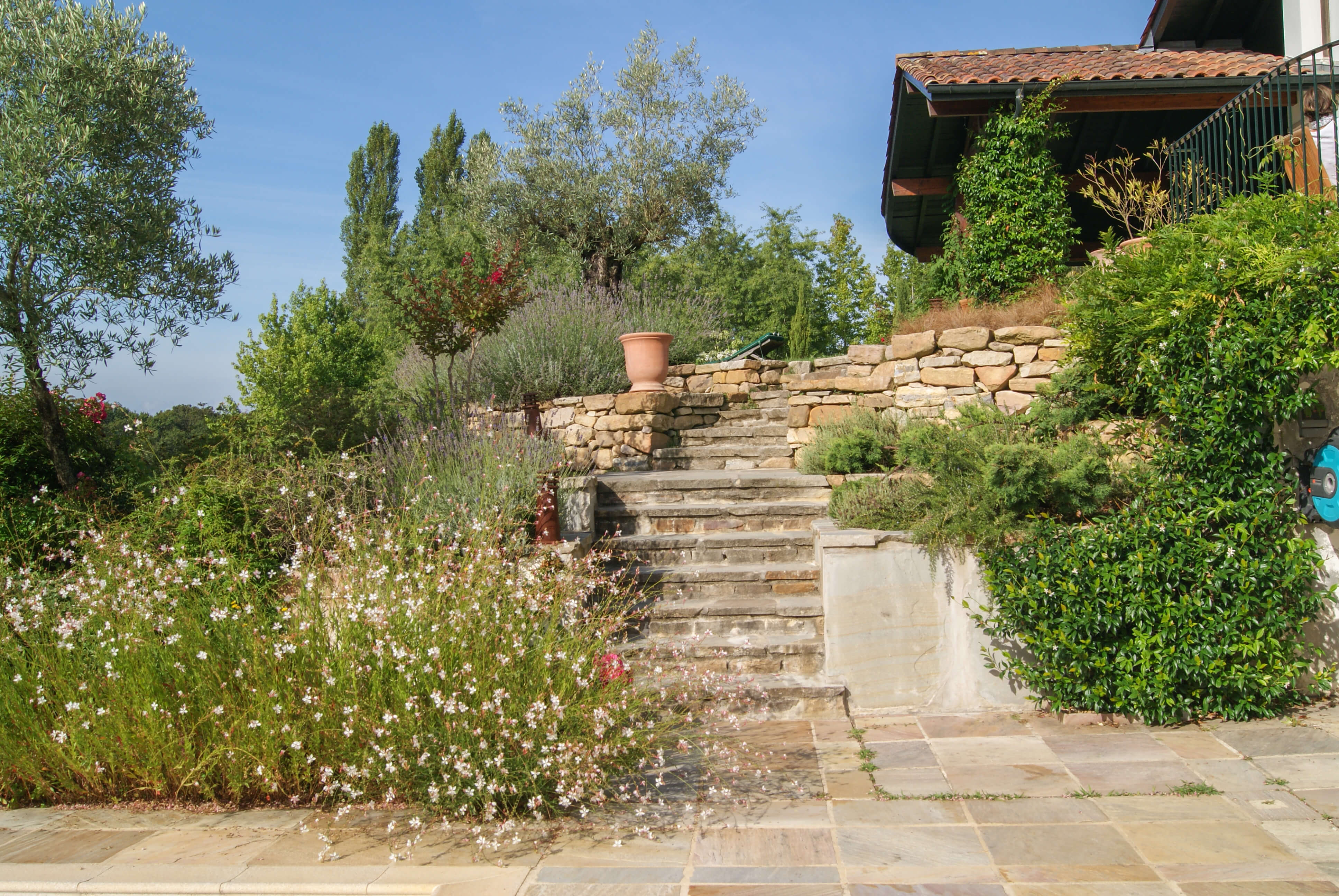 Création d'un jardin de campagne basque à Arcangues