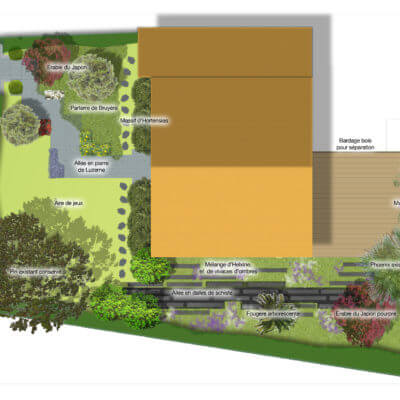 Plan extérieur jardin Anglet terrasse