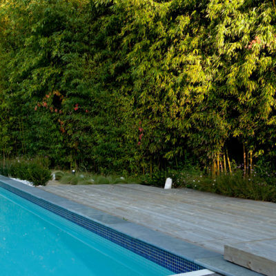 Aménagement extérieur terrasse piscine Biarritz