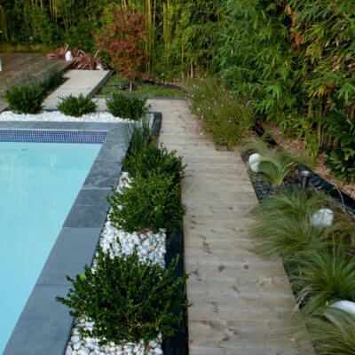 Jardin moderne terrasse design Biarritz