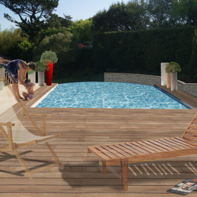 Terrasse piscine paysagiste Anglet