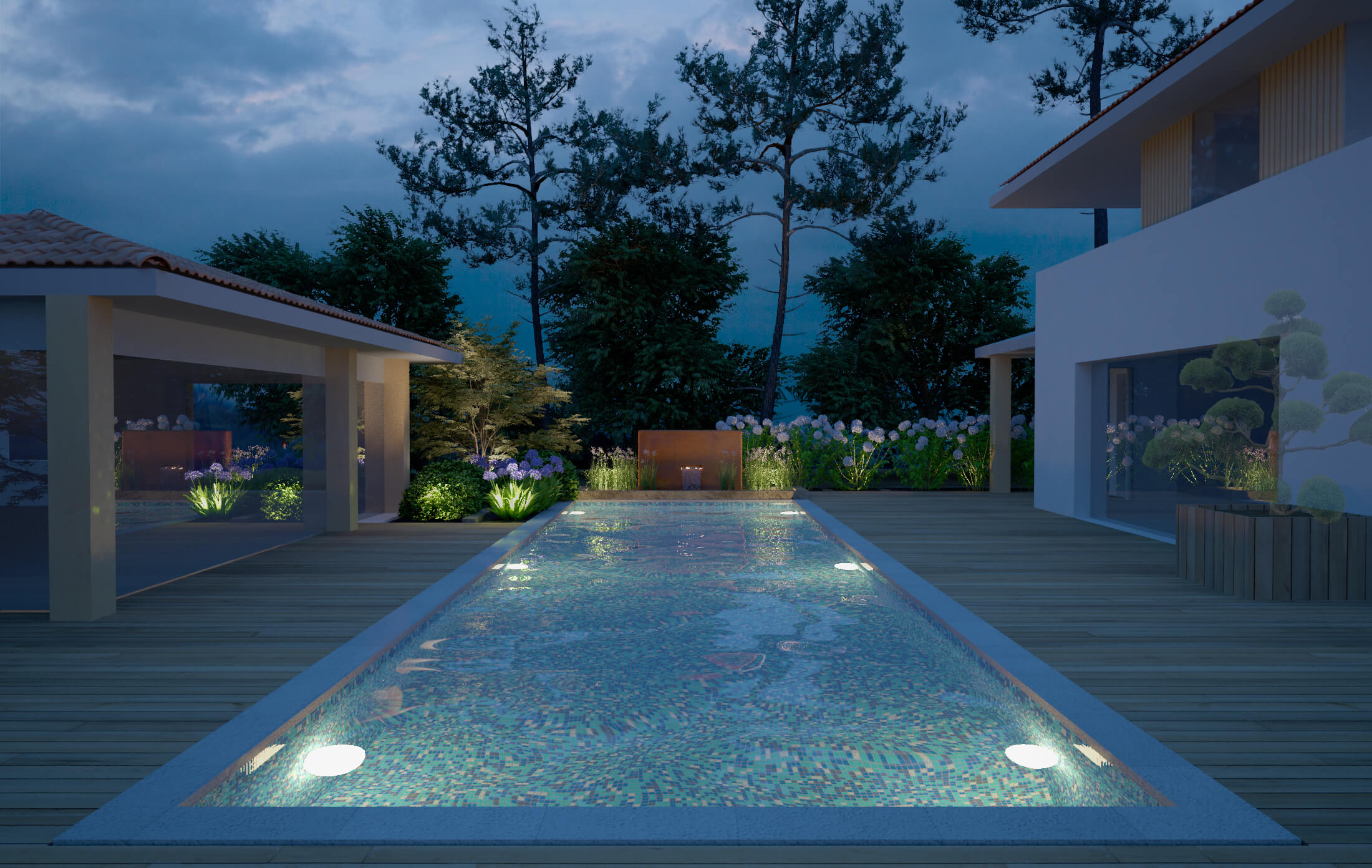 Paysagiste Anglet terrasse piscine