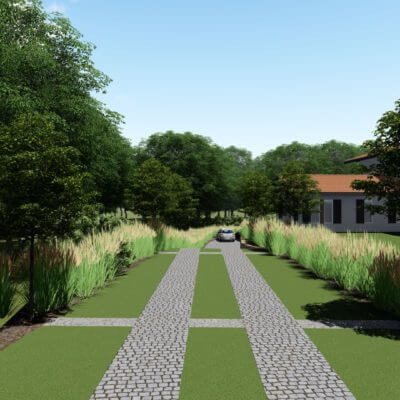 allée voiture jardin pays basque