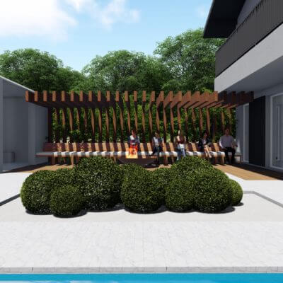 terrasse piscine arcangues