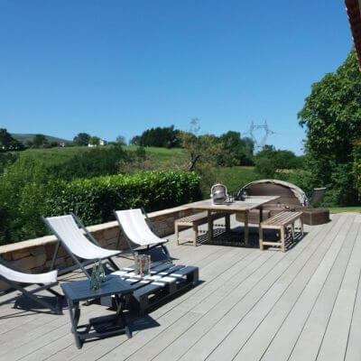 terrasse en résine minérale à Urrugne