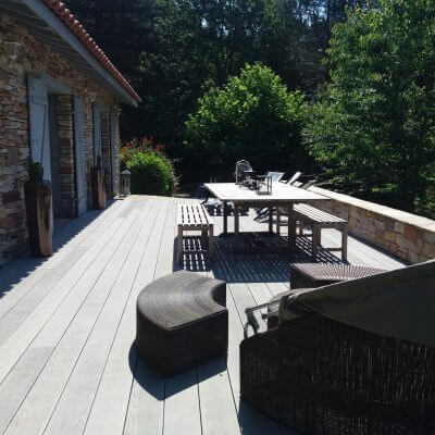 terrasse en résine minérale à Urrugne